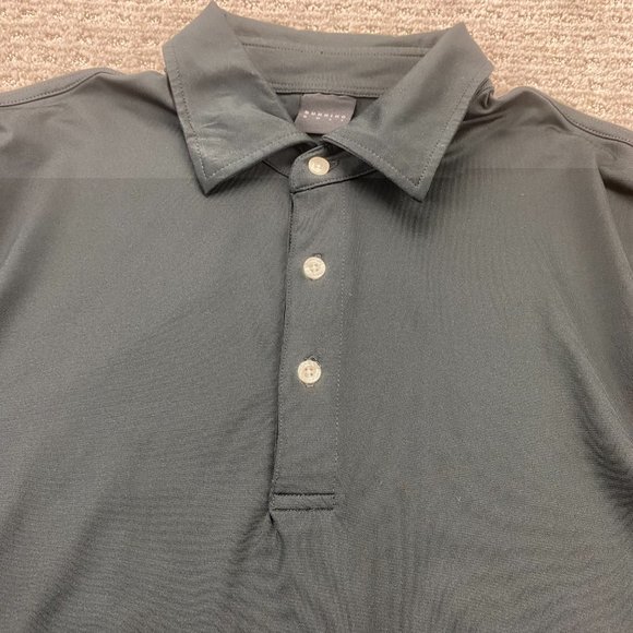 Dunning Golf Shirt Men Medium M Black Long Sleeve Polo 1/4 Button Golfing Golfer - Picture 3 of 9